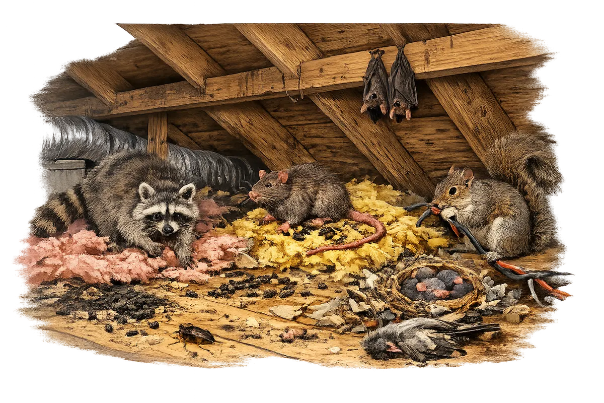 Attic Pest Contamination in St. Louis, MO
